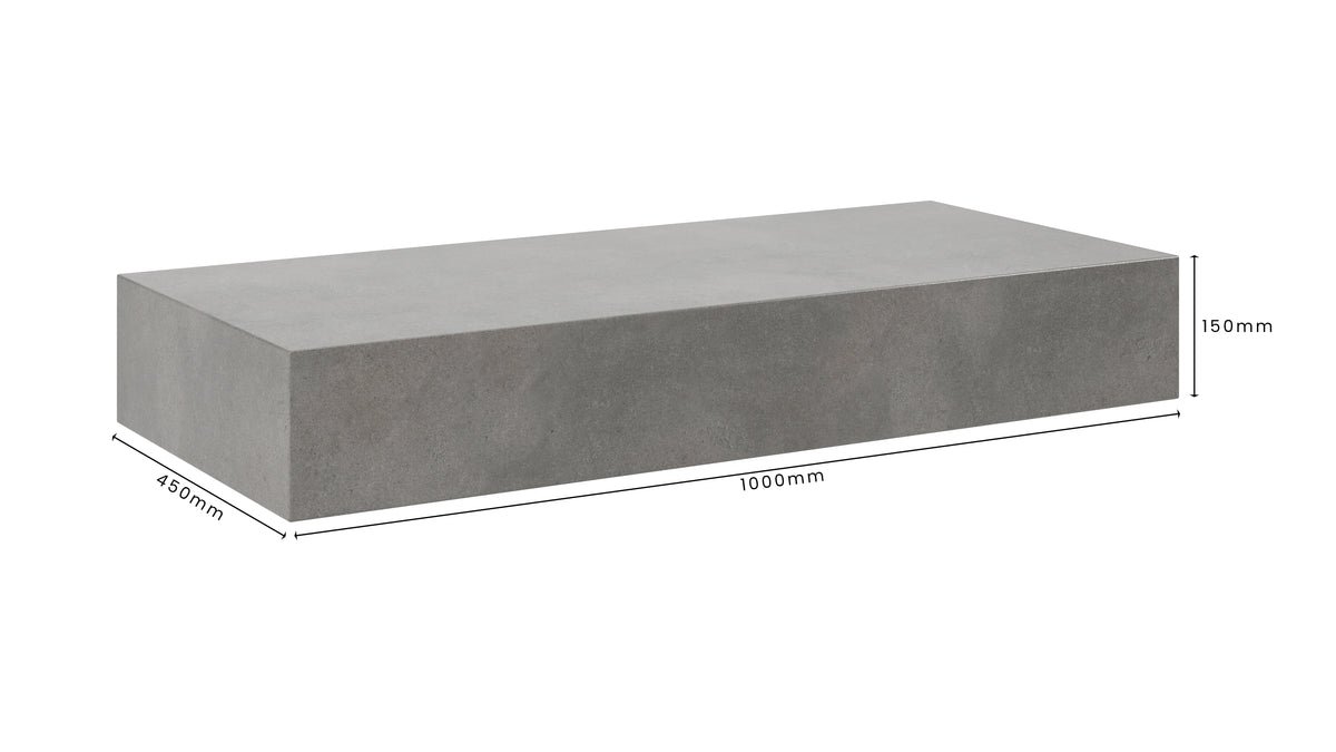 Concrete Bathroom Vanity Top 1000mm x 450mm x 150mm | Mitchell Bink Concrete Design