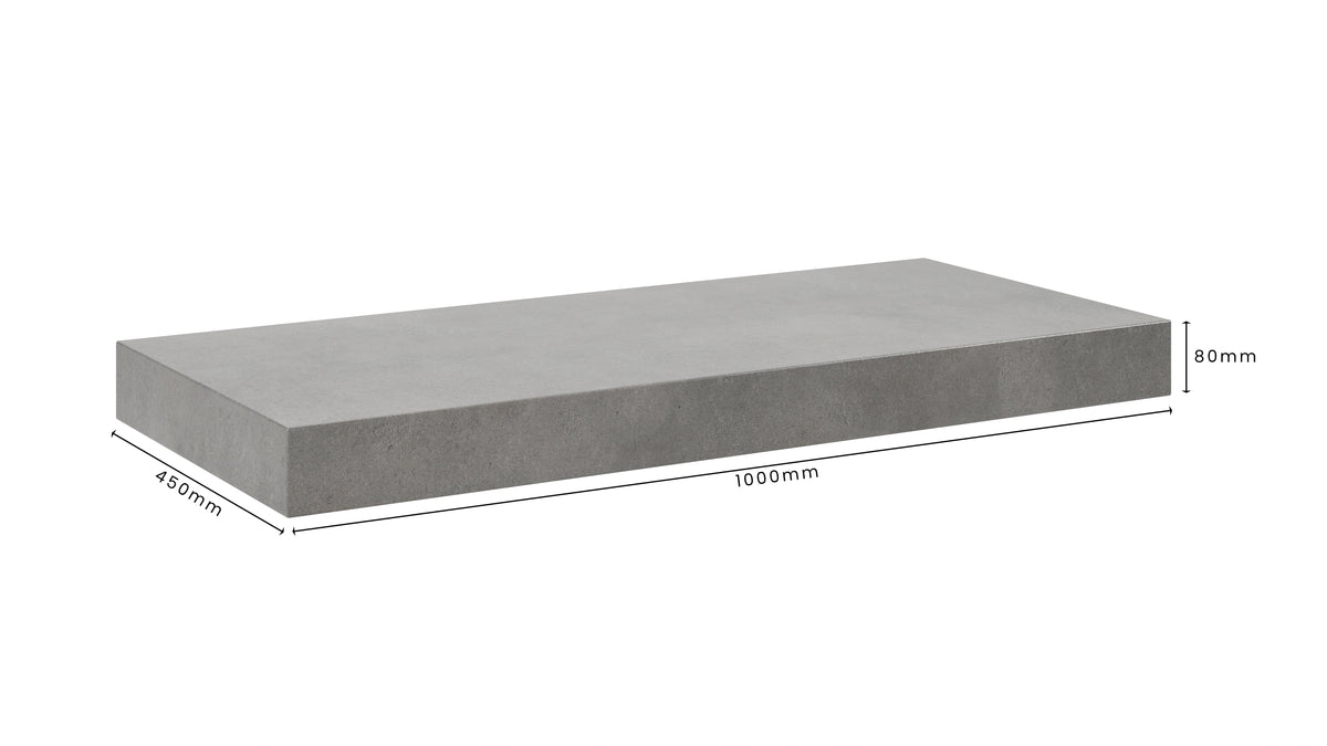 Concrete Bathroom Vanity Top 1000mm x 450mm x 80mm | Mitchell Bink Concrete Design