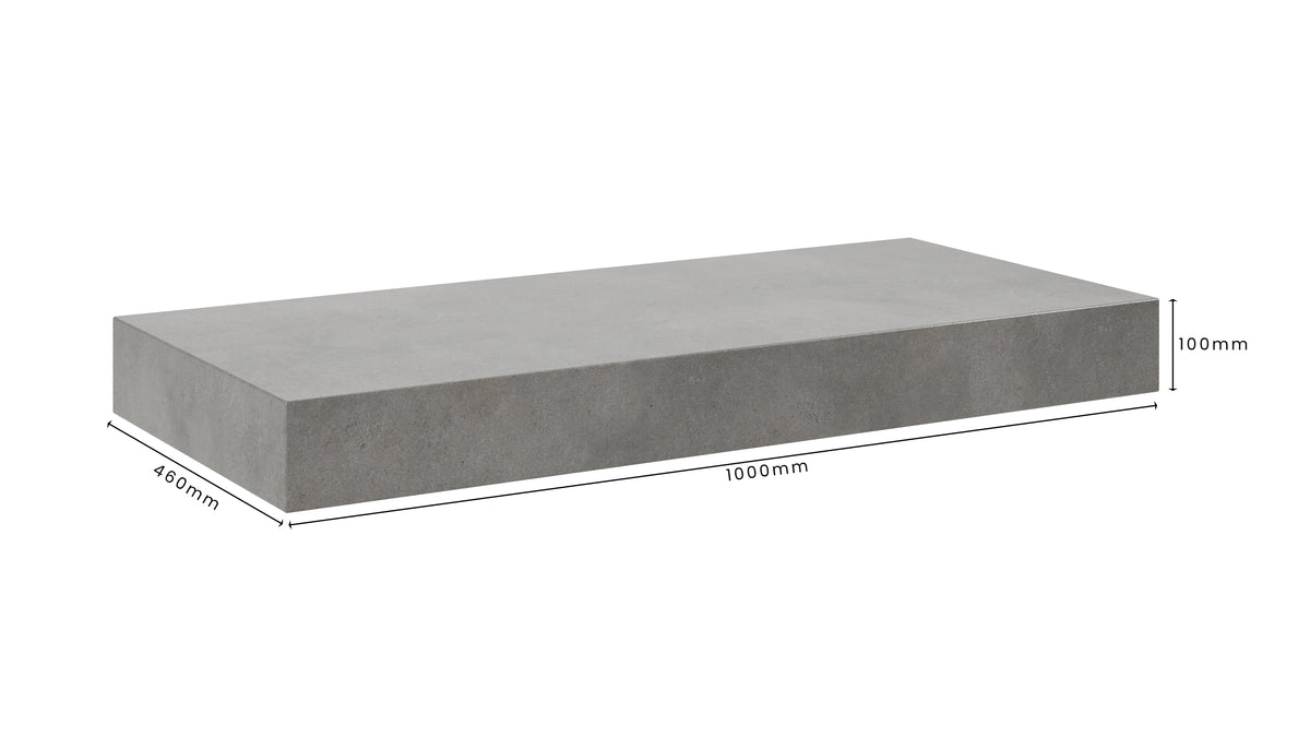 Concrete Bathroom Vanity Top 1000mm x 460mm x 100mm | Mitchell Bink Concrete Design