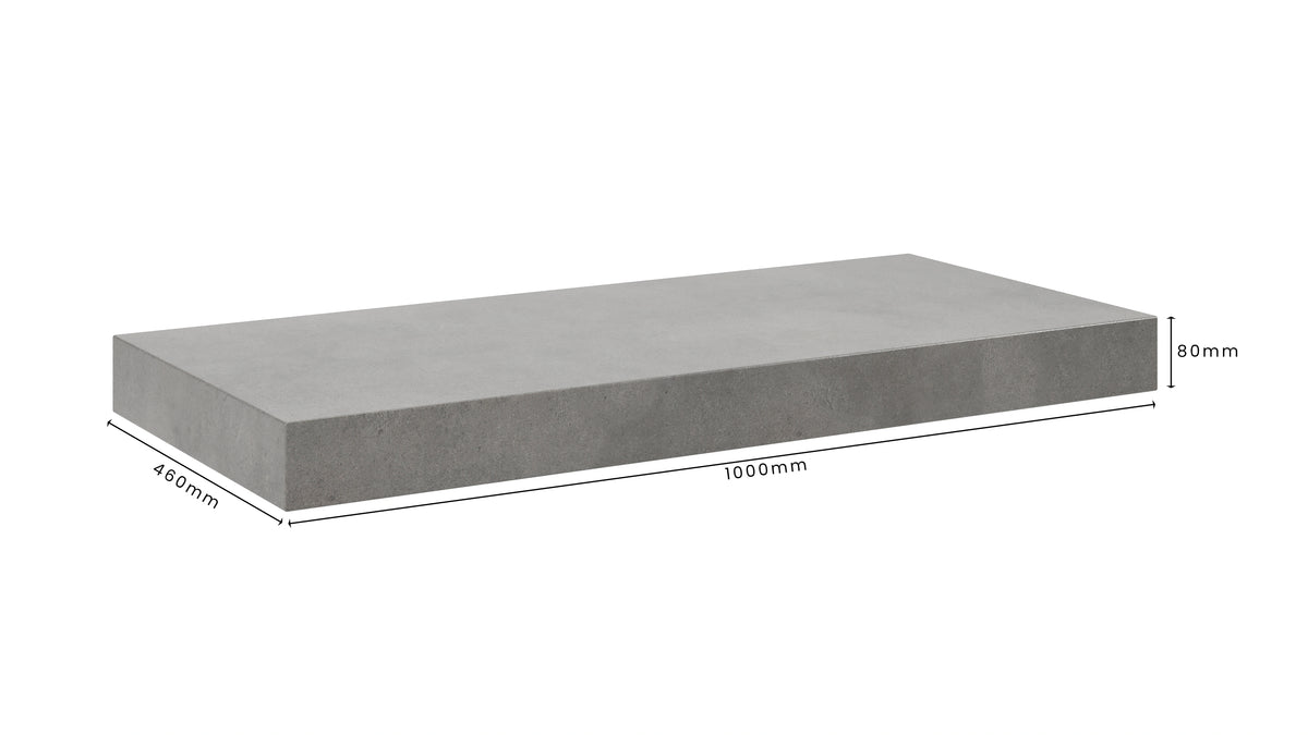 Concrete Bathroom Vanity Top 1000mm x 460mm x 80mm | Mitchell Bink Concrete Design