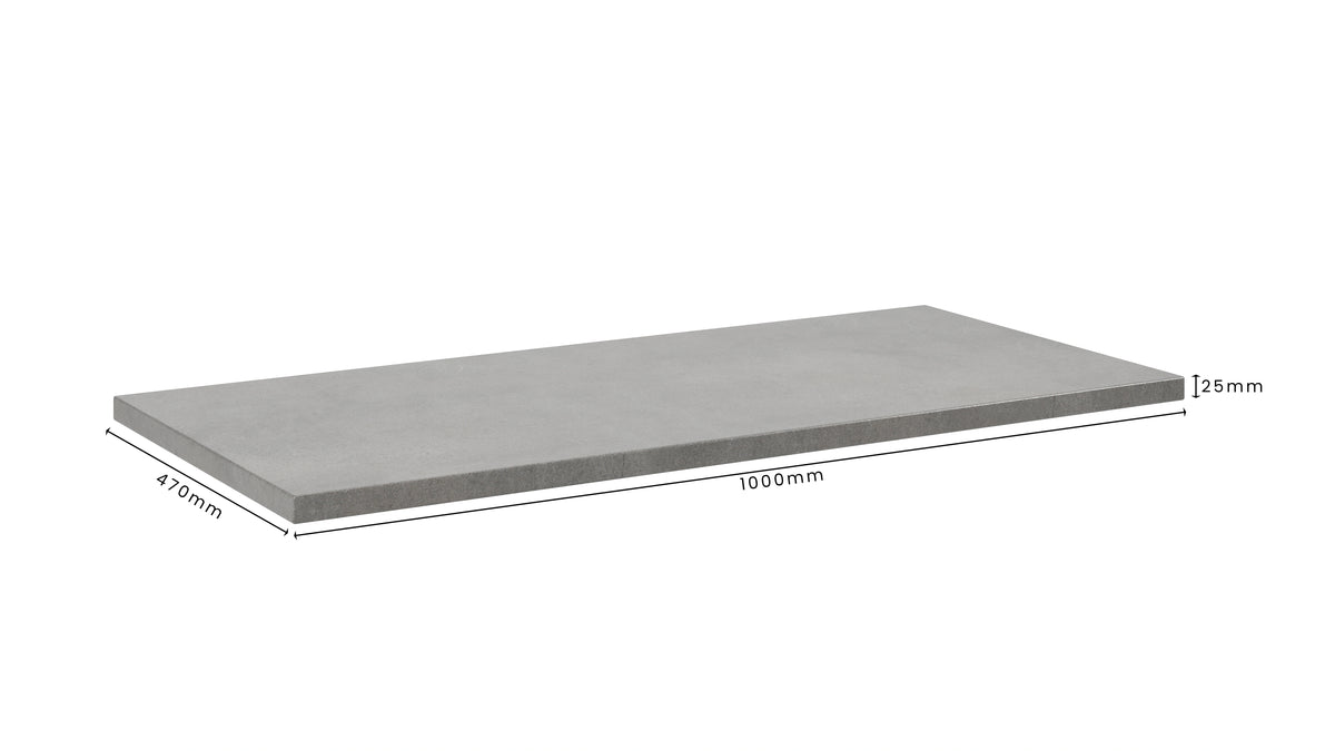 Concrete Bathroom Vanity Top 1000mm x 470mm x 25mm | Mitchell Bink Concrete Design