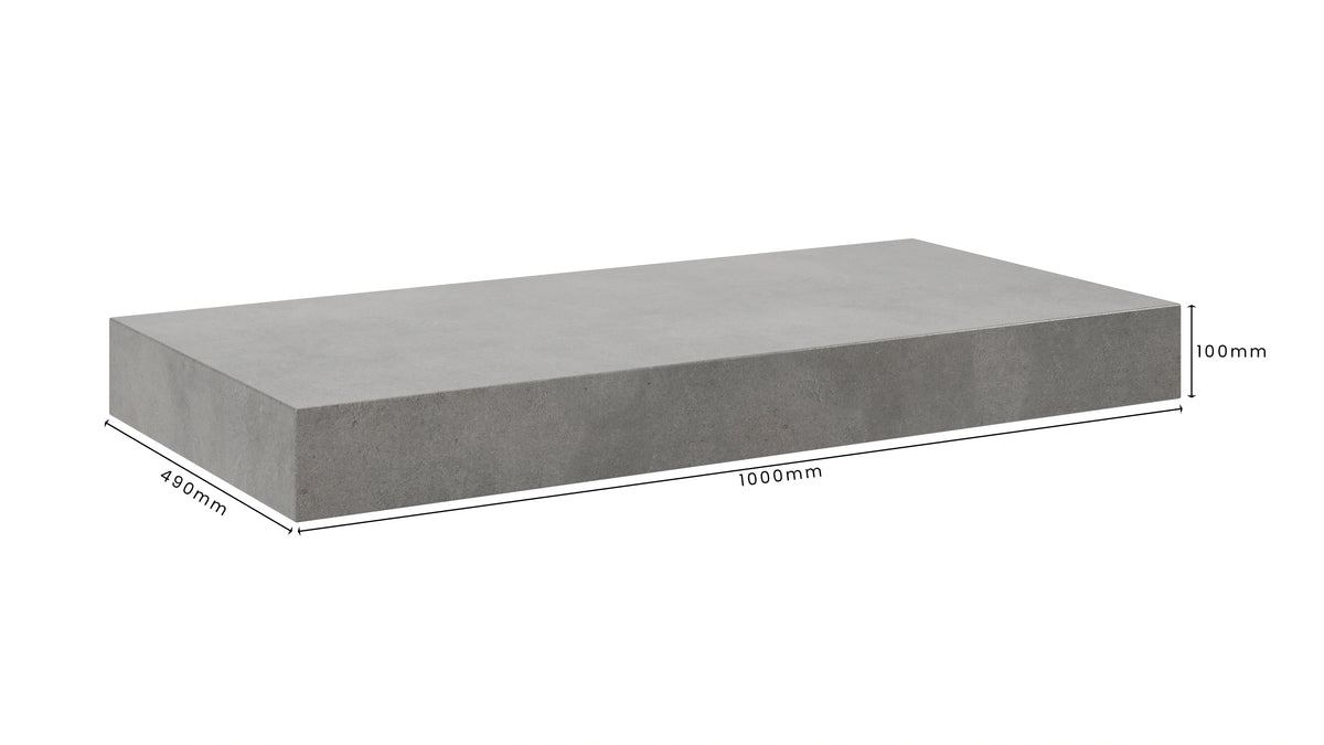 Concrete Bathroom Vanity Top 1000mm x 490mm x 100mm | Mitchell Bink Concrete Design