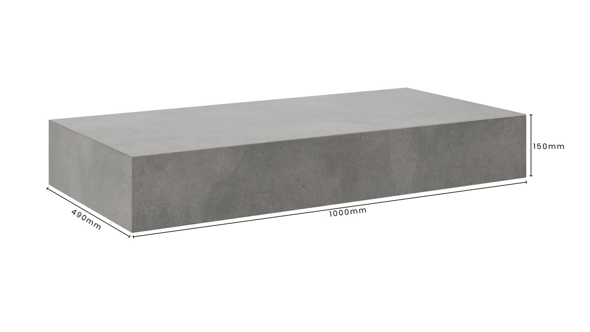 Concrete Bathroom Vanity Top 1000mm x 490mm x 150mm | Mitchell Bink Concrete Design