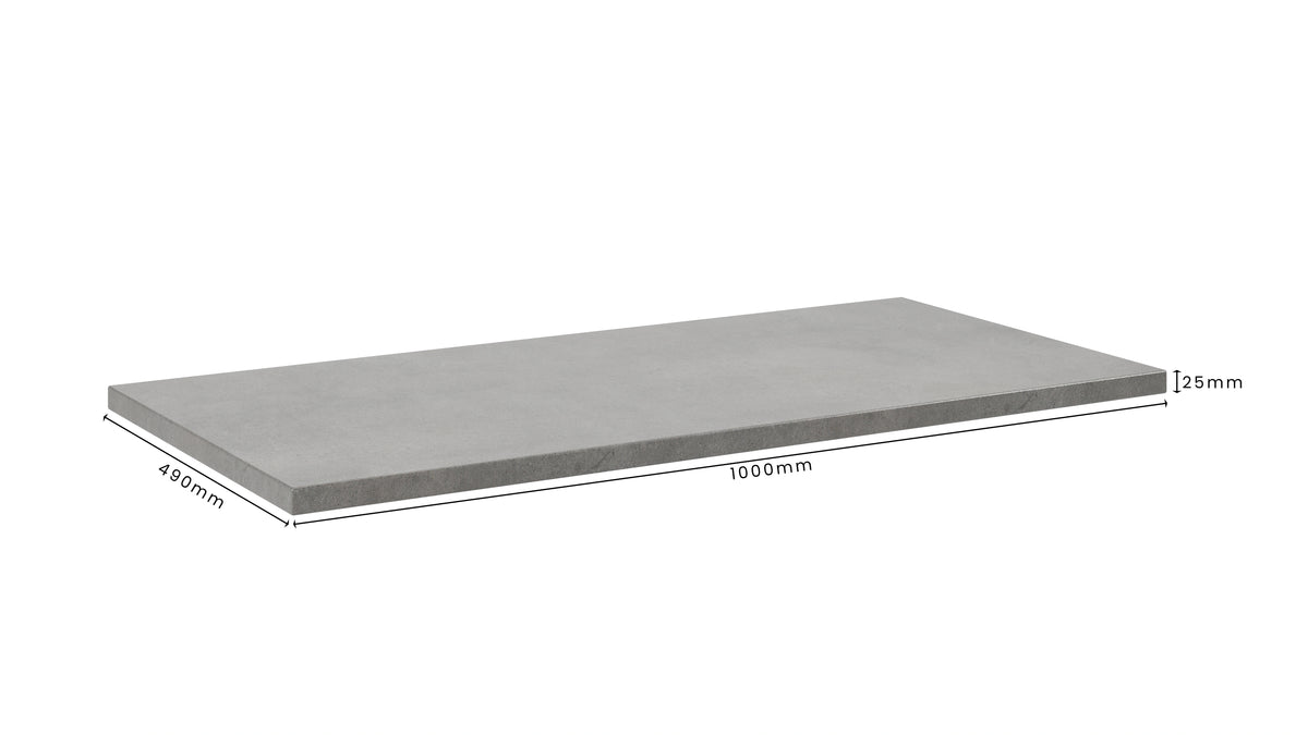 Concrete Bathroom Vanity Top 1000mm x 490mm x 25mm | Mitchell Bink Concrete Design