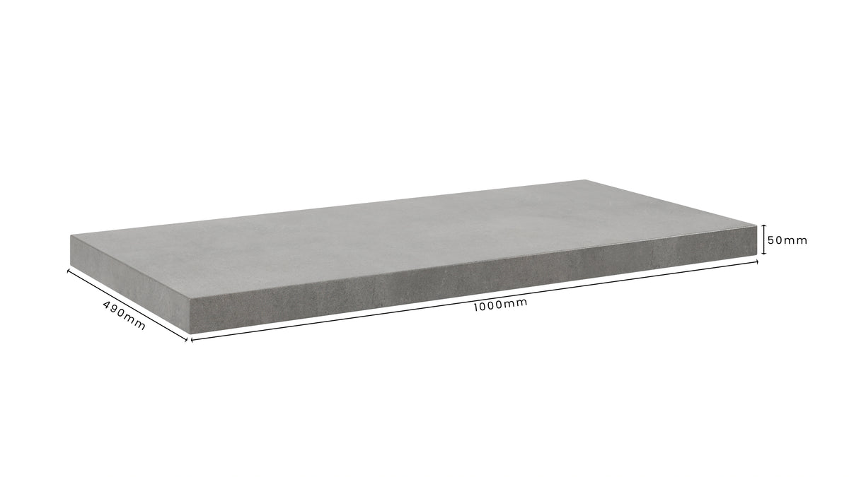 Concrete Bathroom Vanity Top 1000mm x 490mm x 50mm | Mitchell Bink Concrete Design