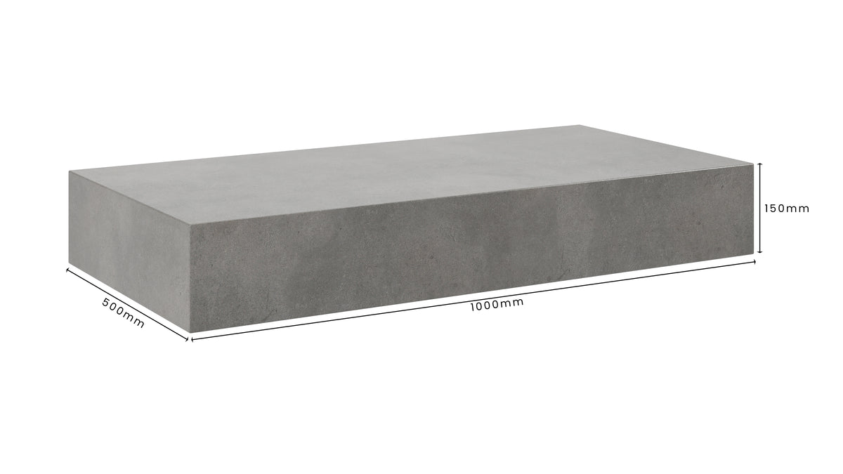 Concrete Bathroom Vanity Top 1000mm x 500mm x 150mm | Mitchell Bink Concrete Design