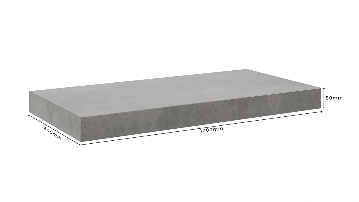 Concrete Bathroom Vanity Top 1000mm x 500mm x 80mm | Mitchell Bink Concrete Design