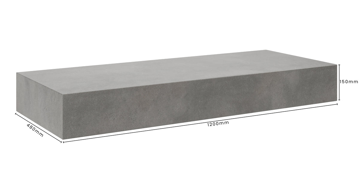 Concrete Bathroom Vanity Top 1200mm x 480mm x 150mm | Mitchell Bink Concrete Design
