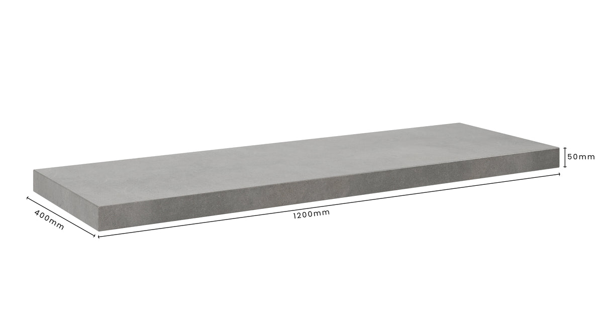 Concrete Bathroom Vanity Top 1200mm x 400mm x 50mm | Mitchell Bink Concrete Design
