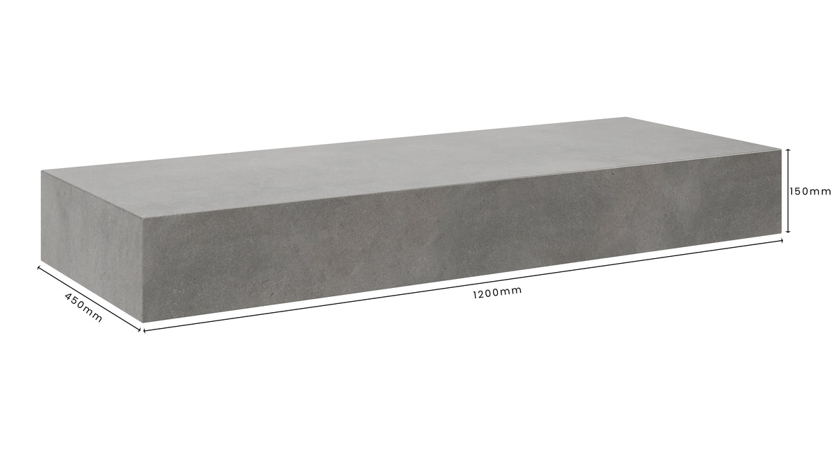 Concrete Bathroom Vanity Top 1200mm x 450mm x 150mm | Mitchell Bink Concrete Design