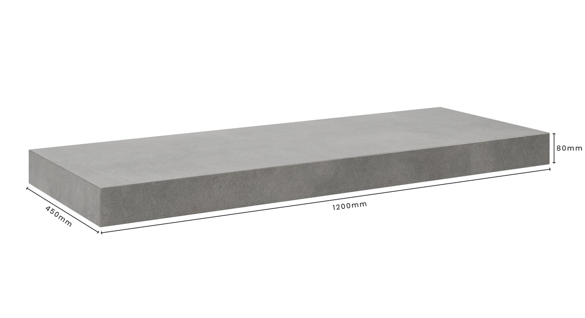 Concrete Bathroom Vanity Top 1200mm x 450mm x 80mm | Mitchell Bink Concrete Design