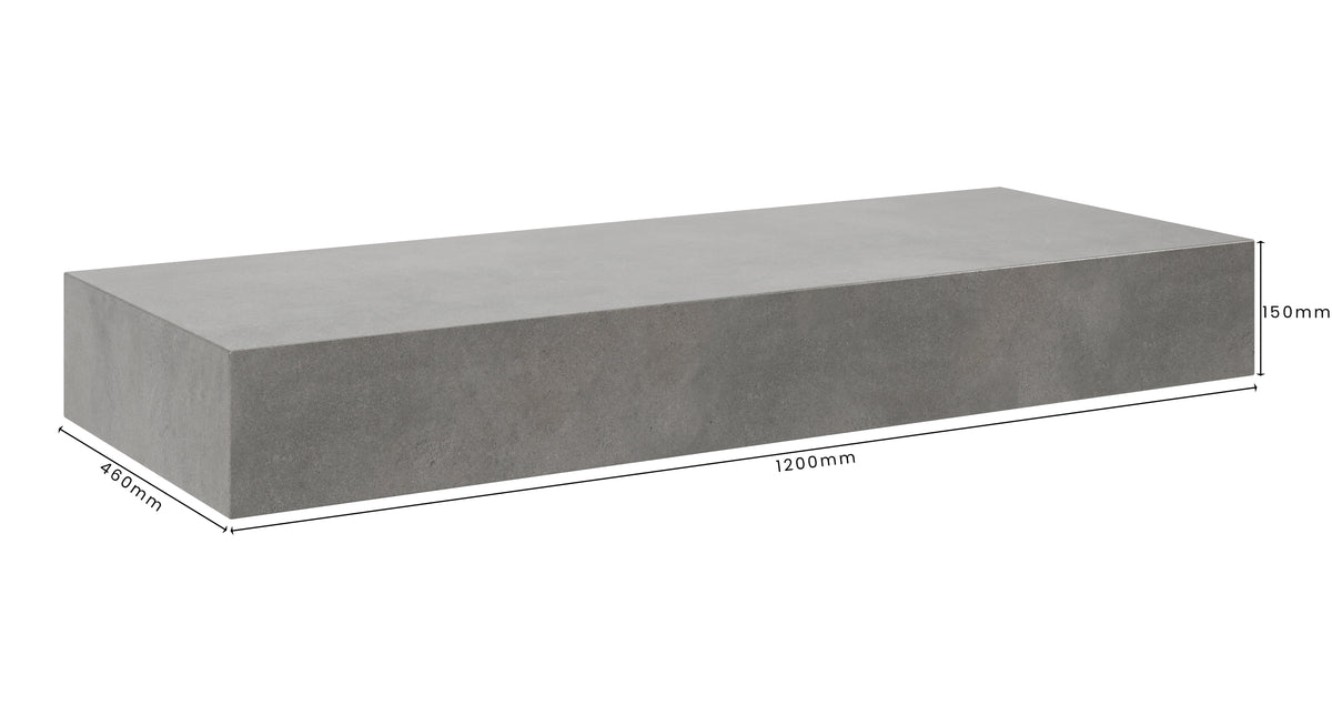Concrete Bathroom Vanity Top 1200mm x 460mm x 150mm | Mitchell Bink Concrete Design