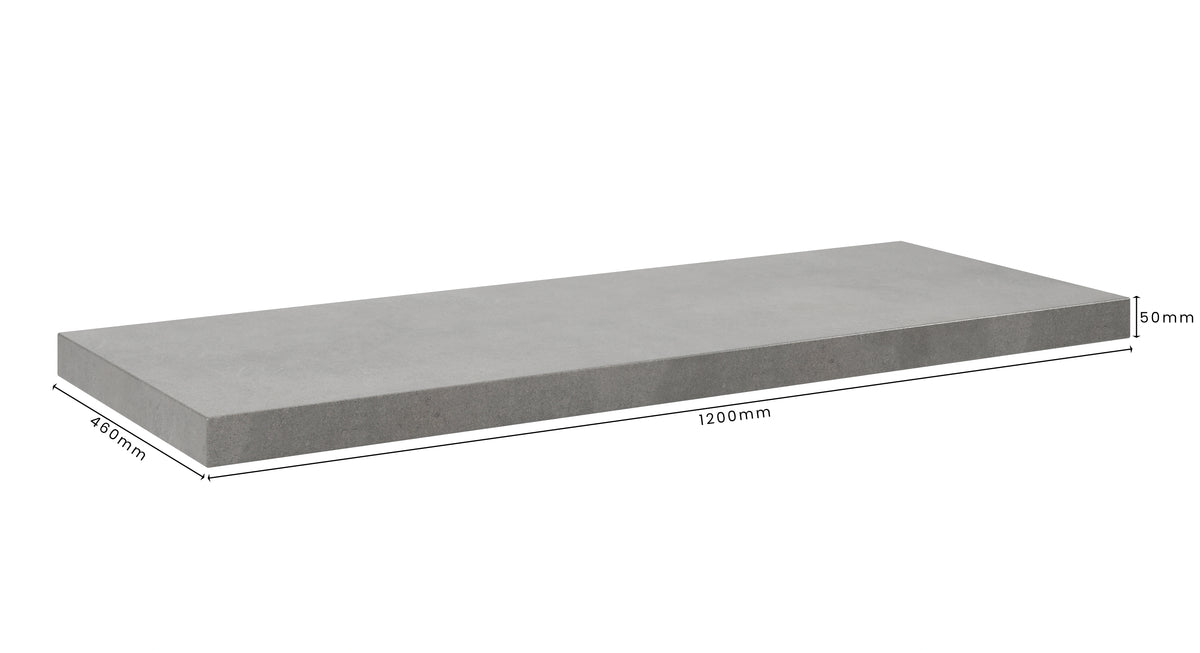 Concrete Bathroom Vanity Top 1200mm x 460mm x 50mm | Mitchell Bink Concrete Design