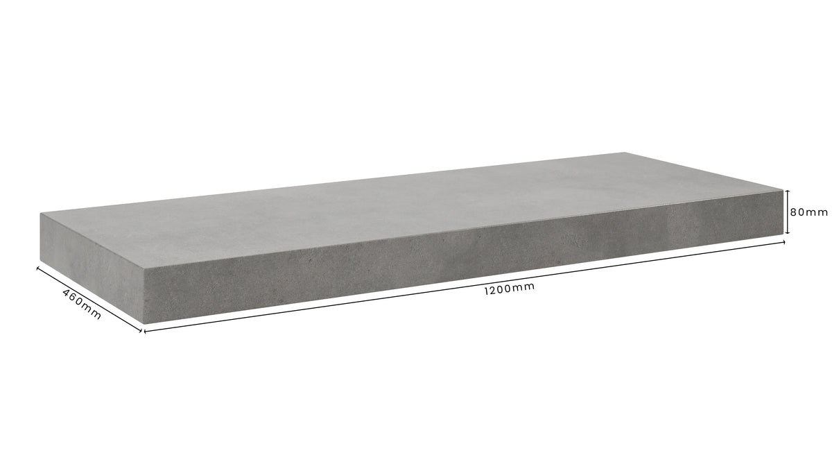 Concrete Bathroom Vanity Top 1200mm x 460mm x 80mm | Mitchell Bink Concrete Design