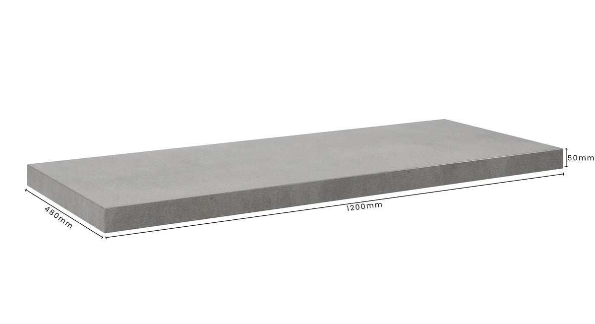 Concrete Bathroom Vanity Top 1200mm x 480mm x 50mm | Mitchell Bink Concrete Design