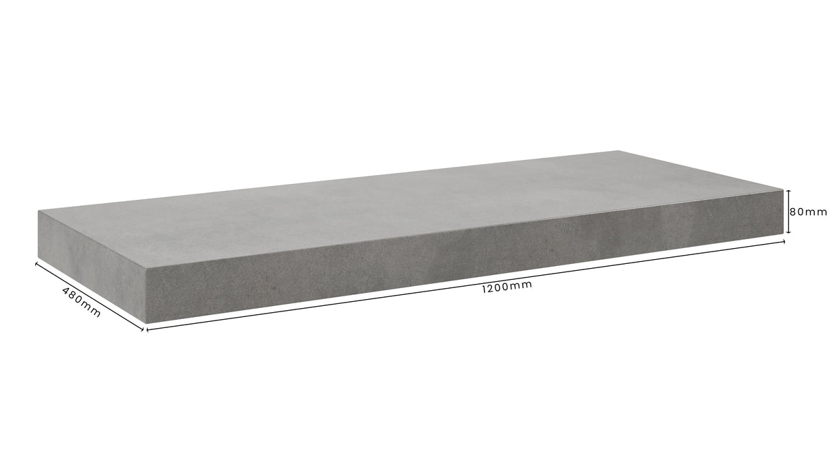 Concrete Bathroom Vanity Top 1200mm x 480mm x 80mm | Mitchell Bink Concrete Design