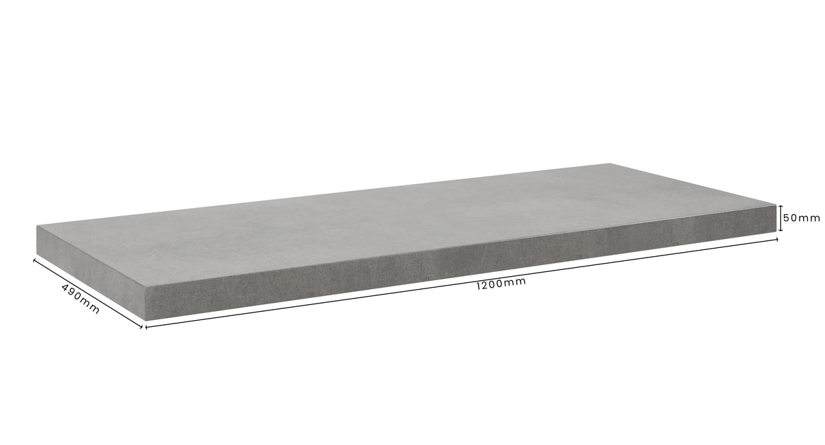 Concrete Bathroom Vanity Top 1200mm x 490mm x 50mm | Mitchell Bink Concrete Design