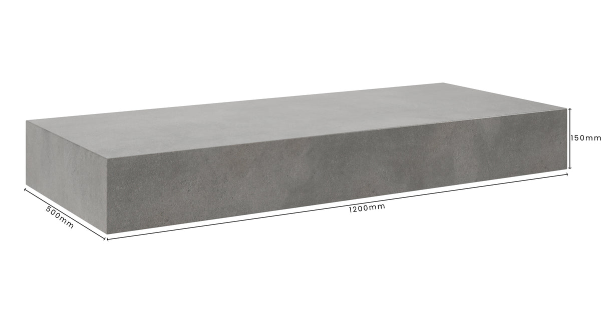 Concrete Bathroom Vanity Top 1200mm x 500mm x 150mm | Mitchell Bink Concrete Design