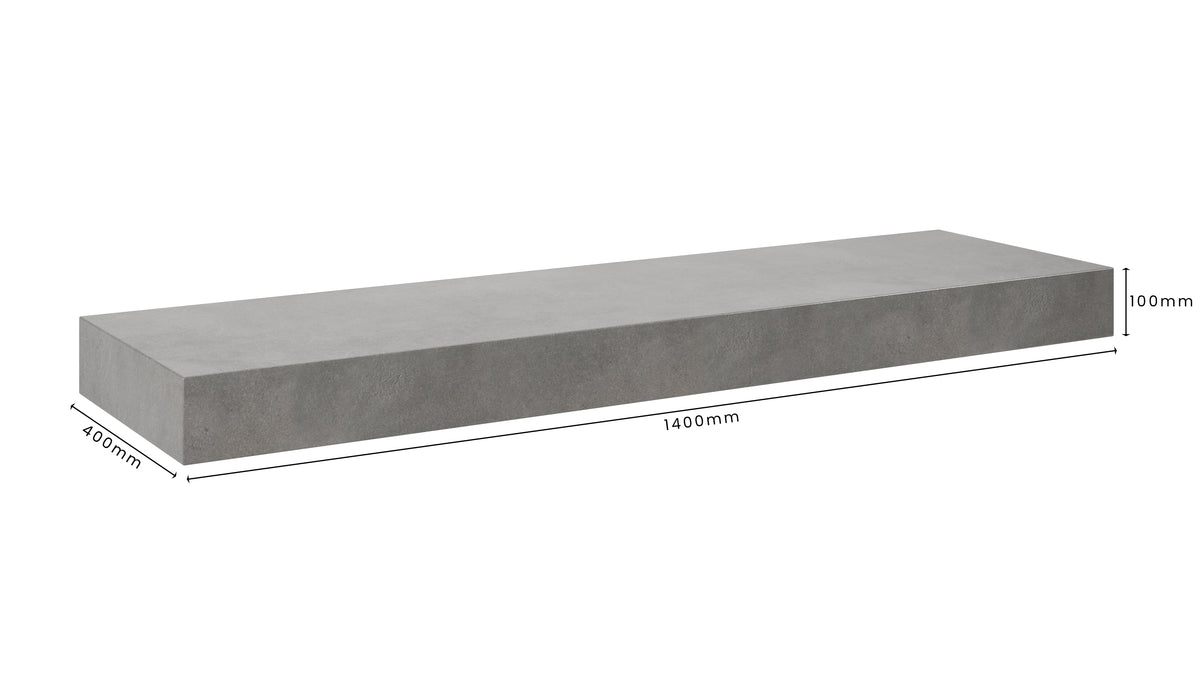 Concrete Bathroom Vanity Top 1400mm x 400mm x 100mm | Mitchell Bink Concrete Design