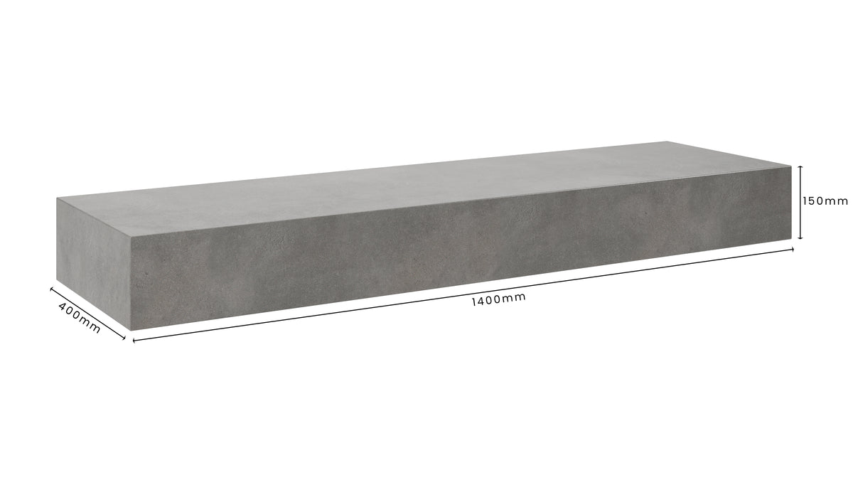 Concrete Bathroom Vanity Top 1400mm x 400mm x 150mm | Mitchell Bink Concrete Design