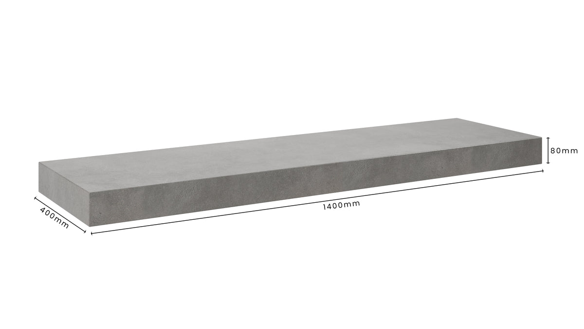 Concrete Bathroom Vanity Top 1400mm x 400mm x 80mm | Mitchell Bink Concrete Design