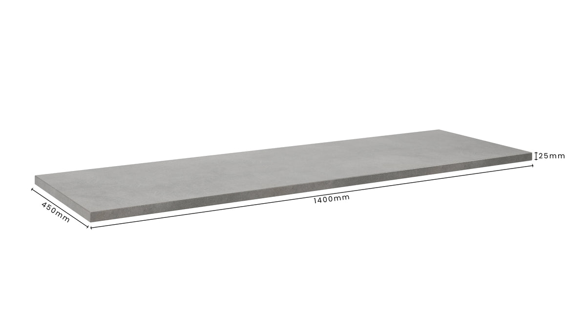 Concrete Bathroom Vanity Top 1400mm x 450mm x 25mm | Mitchell Bink Concrete Design