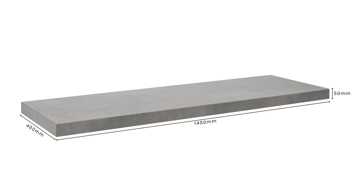 Concrete Bathroom Vanity Top 1400mm x 460mm x 50mm | Mitchell Bink Concrete Design