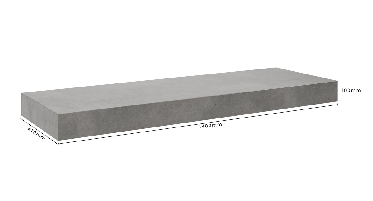 Concrete Bathroom Vanity Top 1400mm x 470mm x 100mm | Mitchell Bink Concrete Design