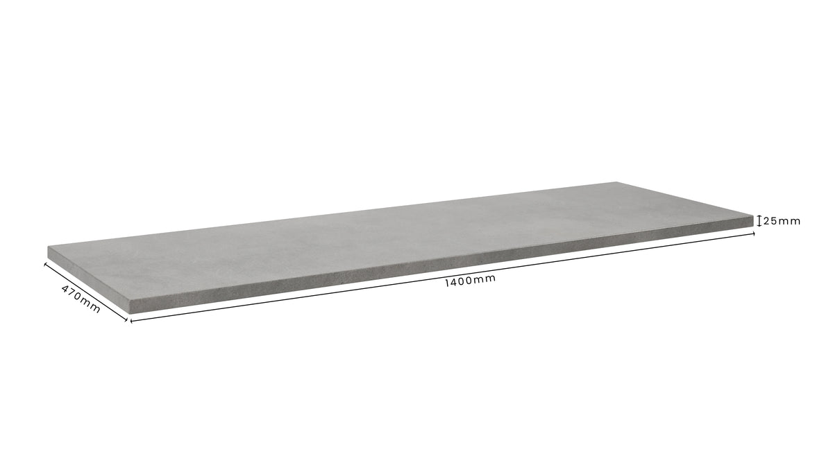 Concrete Bathroom Vanity Top 1400mm x 470mm x 25mm | Mitchell Bink Concrete Design