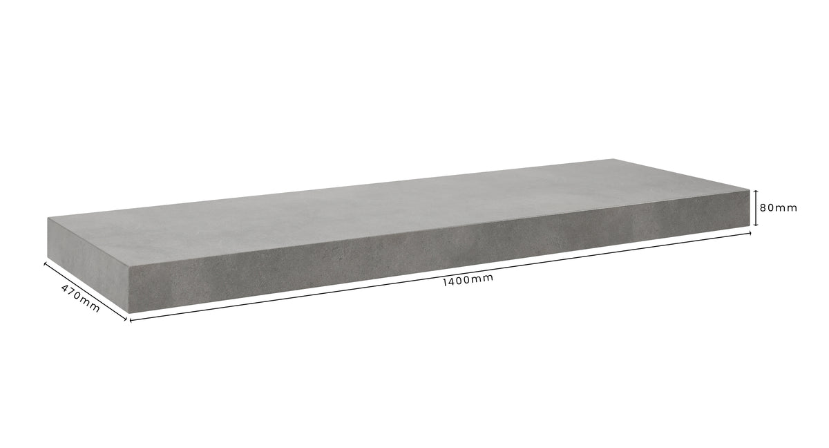Concrete Bathroom Vanity Top 1400mm x 470mm x 80mm | Mitchell Bink Concrete Design