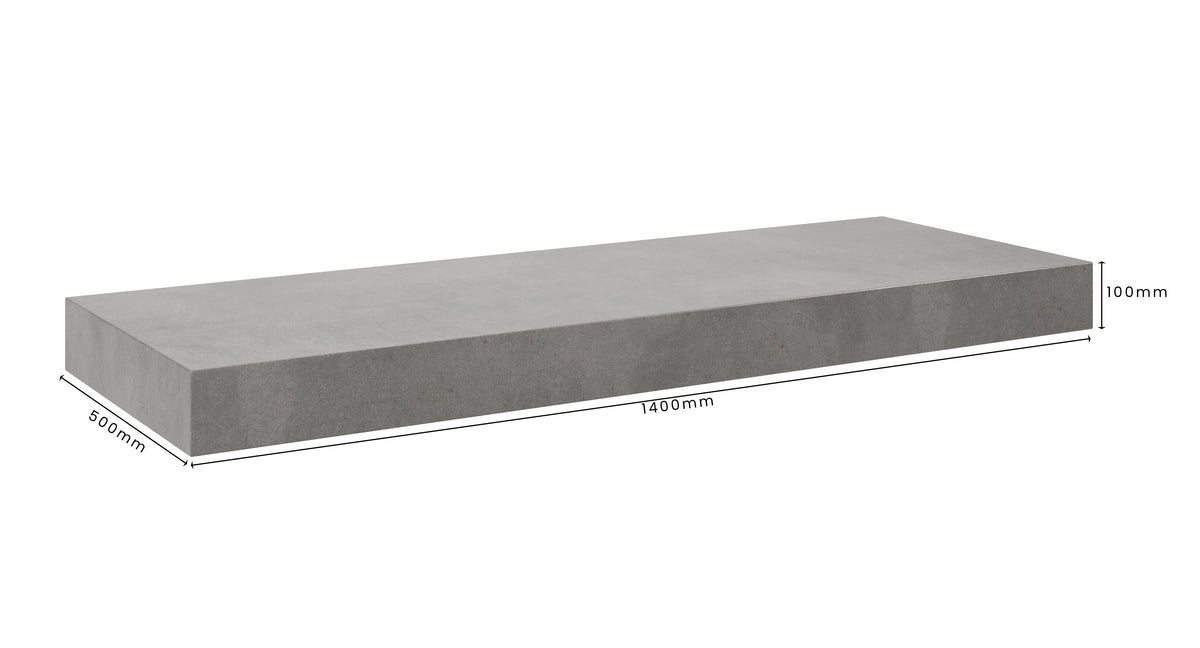 Concrete Bathroom Vanity Top 1400mm x 500mm x 100mm | Mitchell Bink Concrete Design