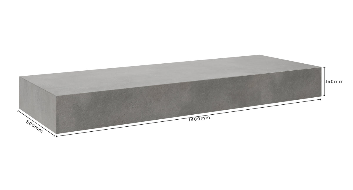 Concrete Bathroom Vanity Top 1400mm x 500mm x 150mm | Mitchell Bink Concrete Design