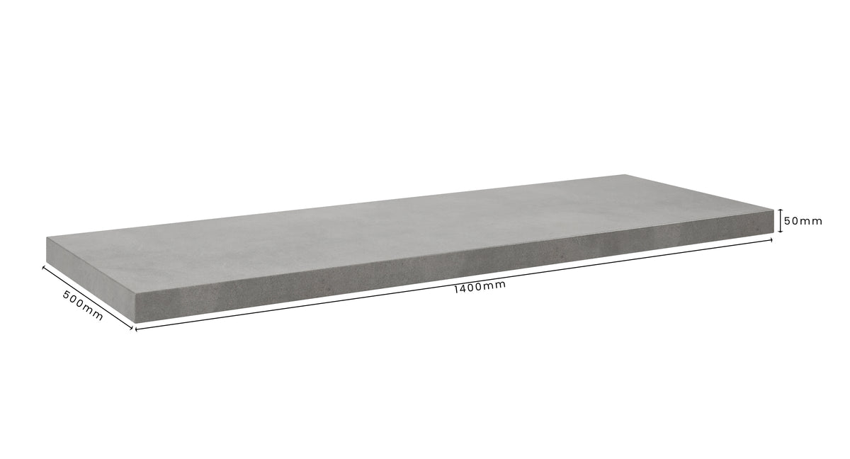 Concrete Bathroom Vanity Top 1400mm x 500mm x 50mm | Mitchell Bink Concrete Design
