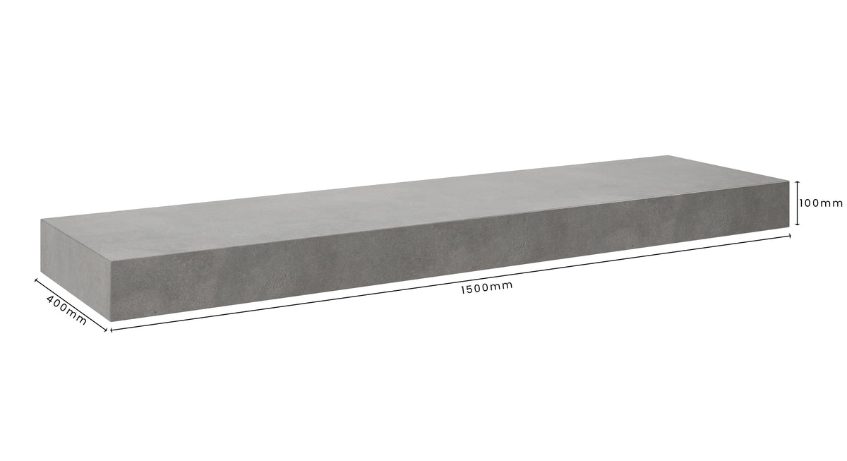 Concrete Bathroom Vanity Top 1500mm x 400mm x 100mm | Mitchell Bink Concrete Design