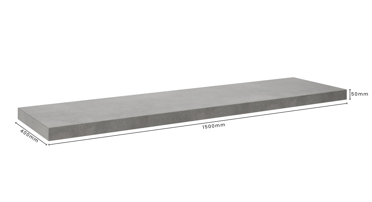 Concrete Bathroom Vanity Top 1500mm x 400mm x 50mm | Mitchell Bink Concrete Design