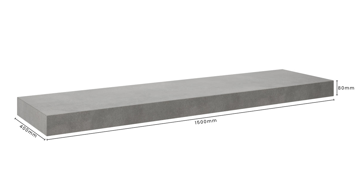 Concrete Bathroom Vanity Top 1500mm x 400mm x 80mm | Mitchell Bink Concrete Design