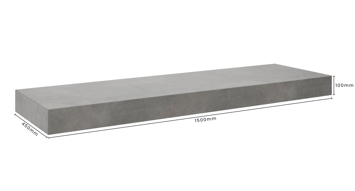 Concrete Bathroom Vanity Top 1500mm x 450mm x 100mm | Mitchell Bink Concrete Design