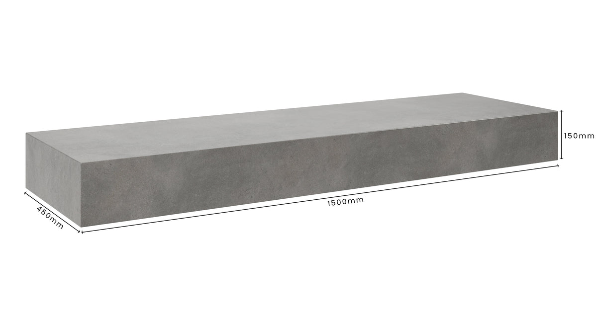 Concrete Bathroom Vanity Top 1500mm x 450mm x 150mm | Mitchell Bink Concrete Design