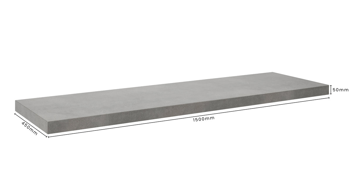 Concrete Bathroom Vanity Top 1500mm x 450mm x 50mm | Mitchell Bink Concrete Design