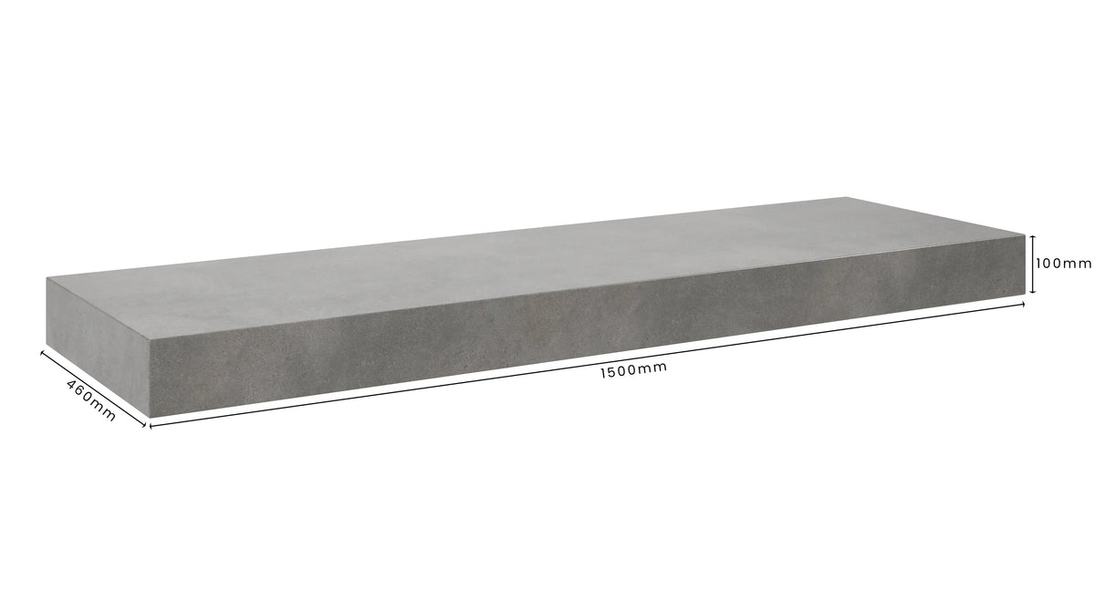 Concrete Bathroom Vanity Top 1500mm x 460mm x 100mm | Mitchell Bink Concrete Design
