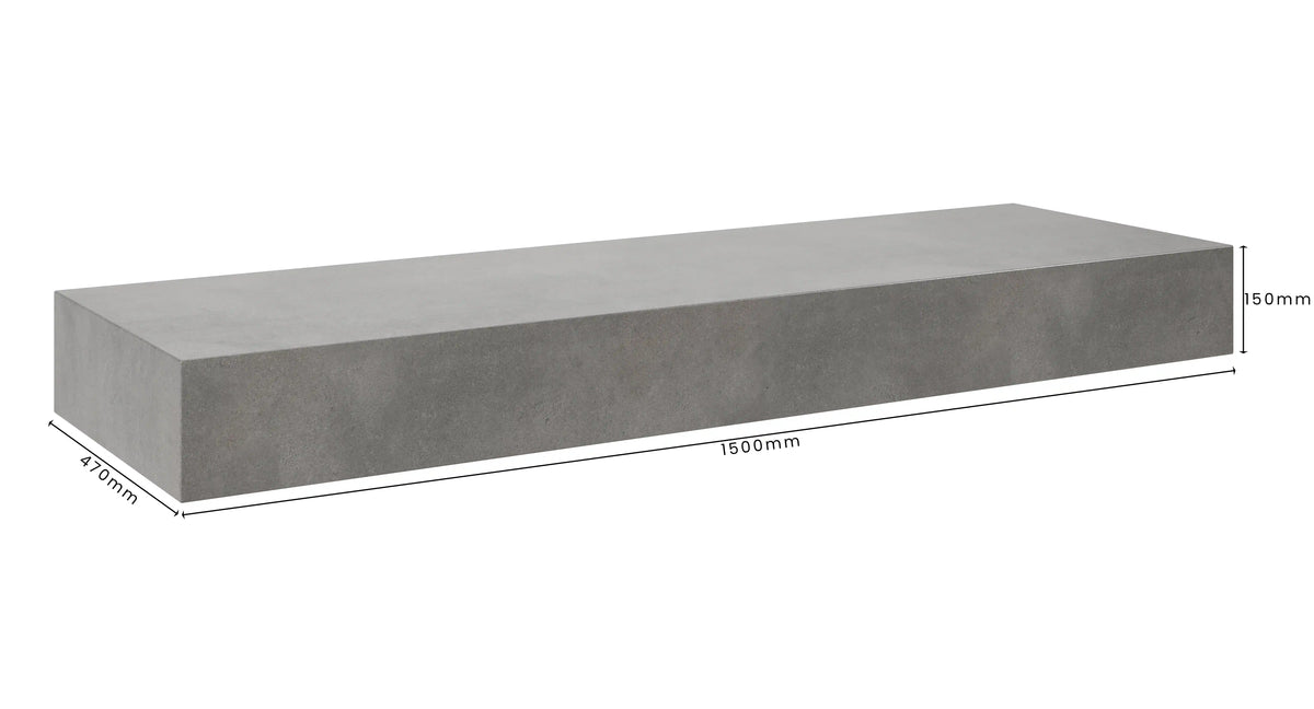 Concrete Bathroom Vanity Top 1500mm x 470mm x 150mm | Mitchell Bink Concrete Design