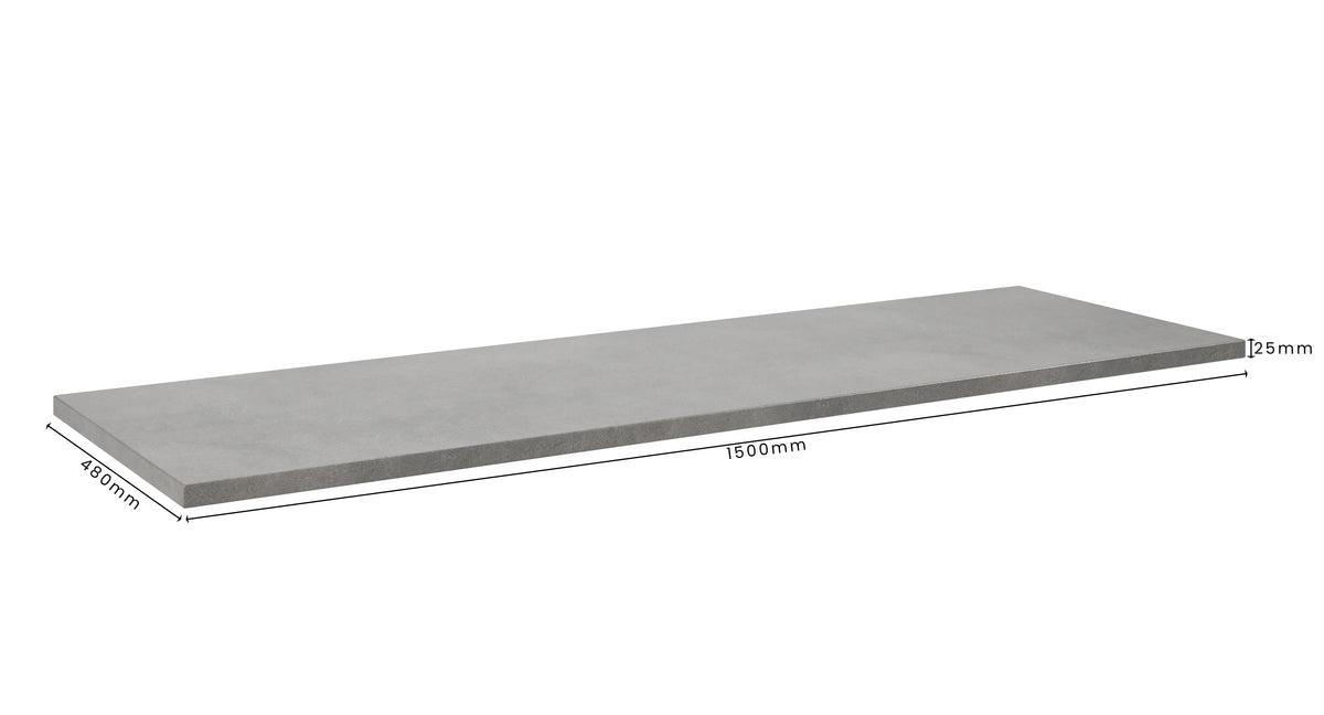 Concrete Bathroom Vanity Top 1500mm x 480mm x 25mm | Mitchell Bink Concrete Design