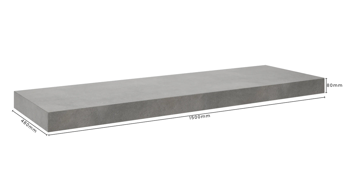 Concrete Bathroom Vanity Top 1500mm x 480mm x 80mm | Mitchell Bink Concrete Design