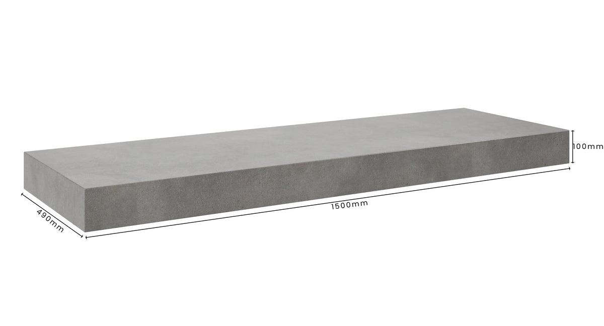 Concrete Bathroom Vanity Top 1500mm x 490mm x 100mm | Mitchell Bink Concrete Design