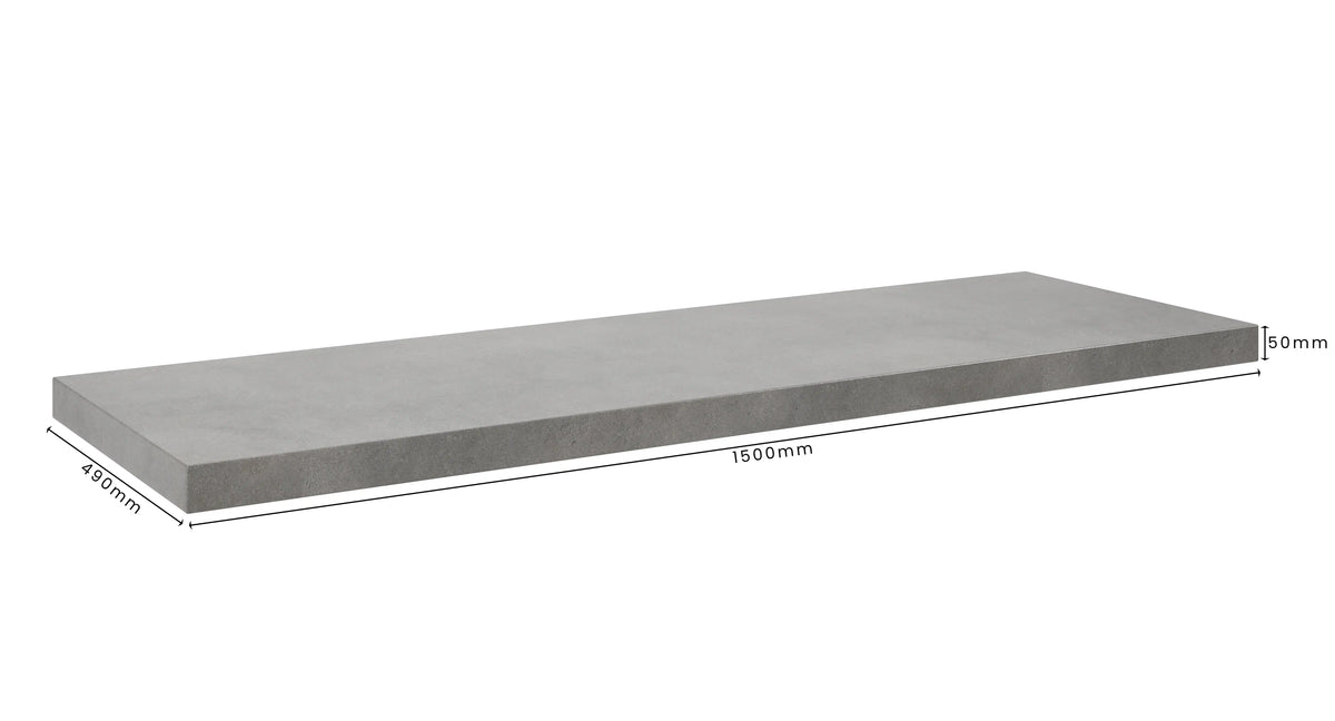 Concrete Bathroom Vanity Top 1500mm x 490mm x 50mm | Mitchell Bink Concrete Design