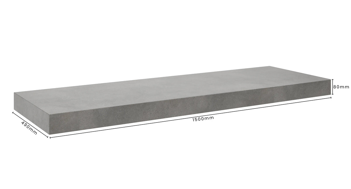 Concrete Bathroom Vanity Top 1500mm x 490mm x 80mm | Mitchell Bink Concrete Design