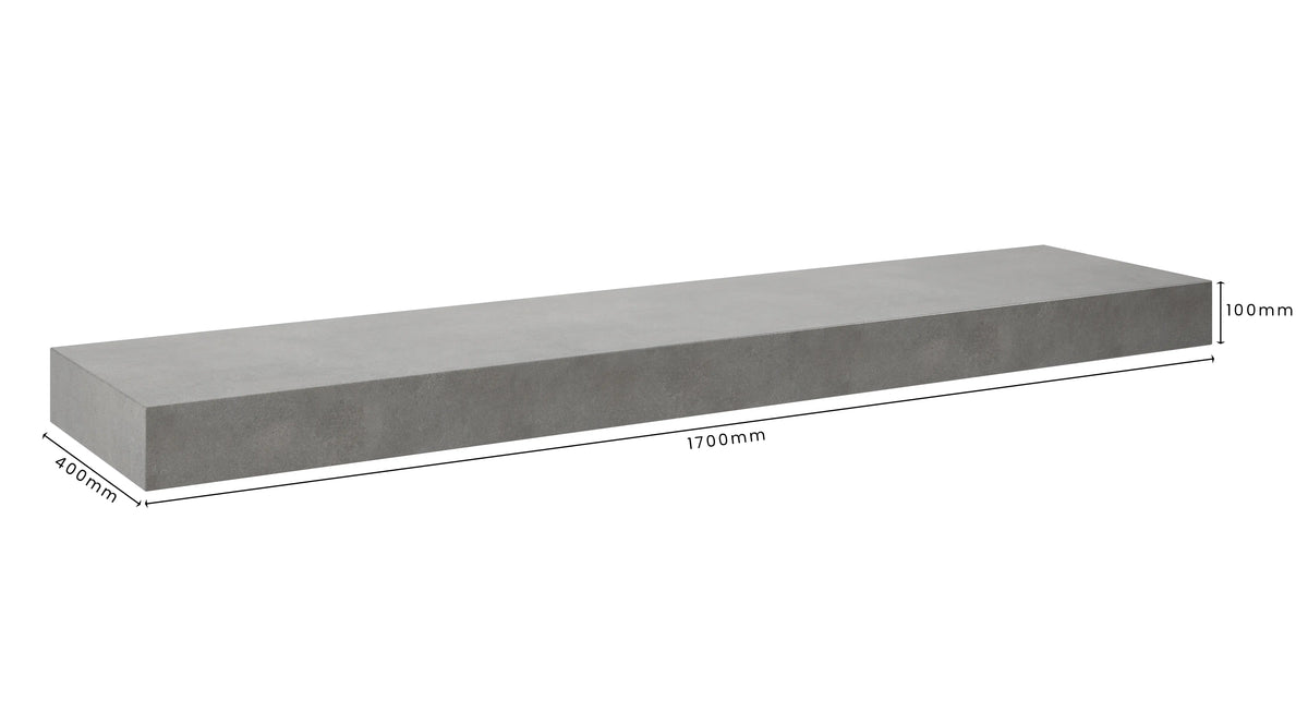 Concrete Bathroom Vanity Top 1700mm x 400mm x 100mm | Mitchell Bink Concrete Design