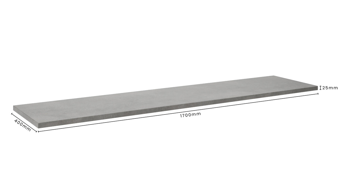 Concrete Bathroom Vanity Top 1700mm x 400mm x 25mm | Mitchell Bink Concrete Design