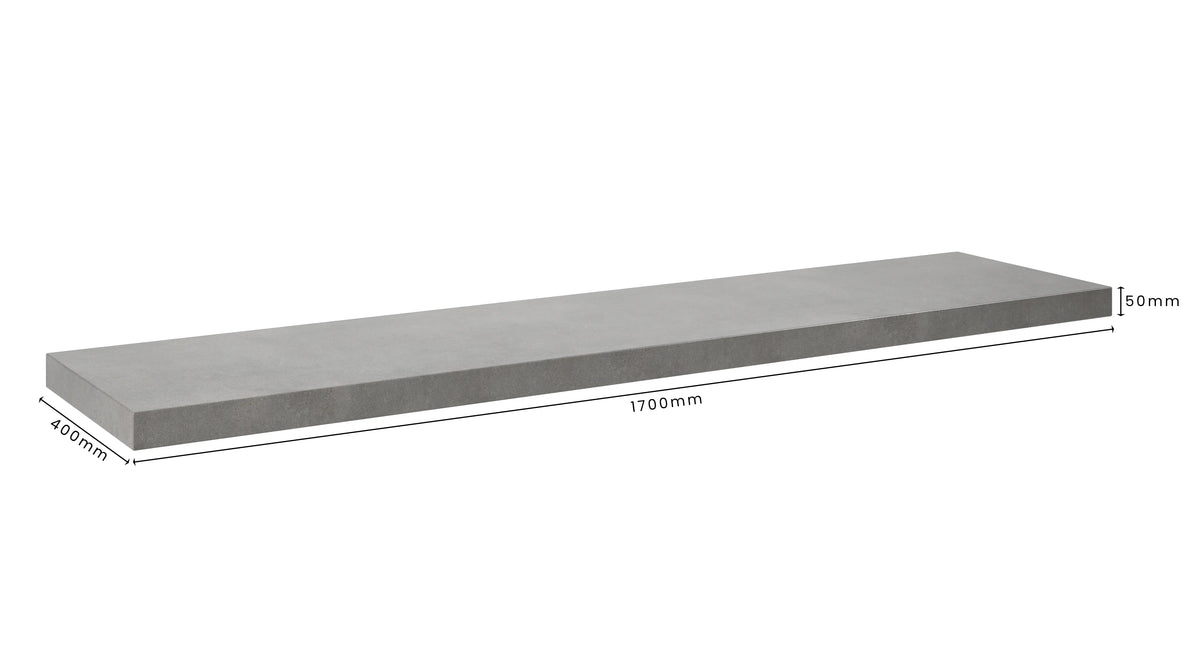 Concrete Bathroom Vanity Top 1700mm x 400mm x 50mm | Mitchell Bink Concrete Design