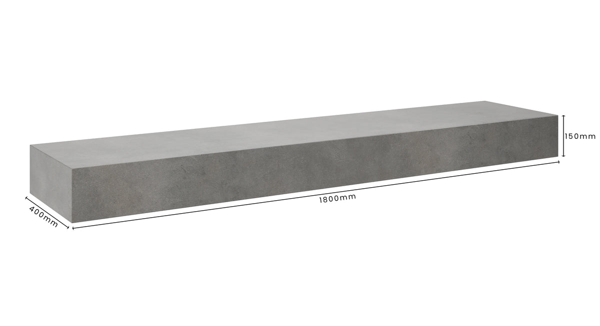 Concrete Bathroom Vanity Top 1800mm x 400mm x 150mm | Mitchell Bink Concrete Design